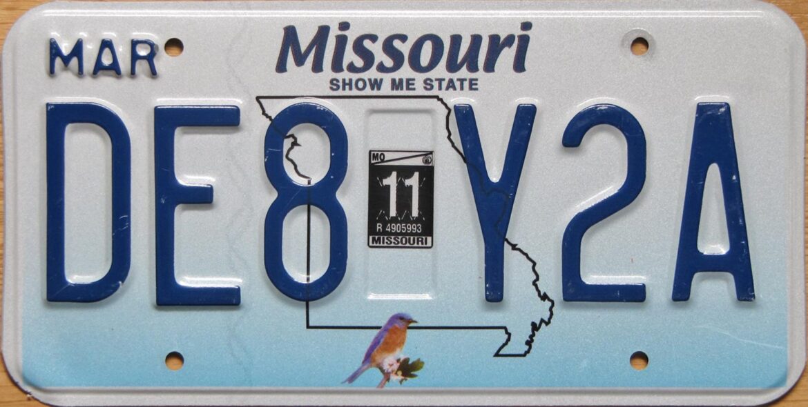 Missouri Front License Plate